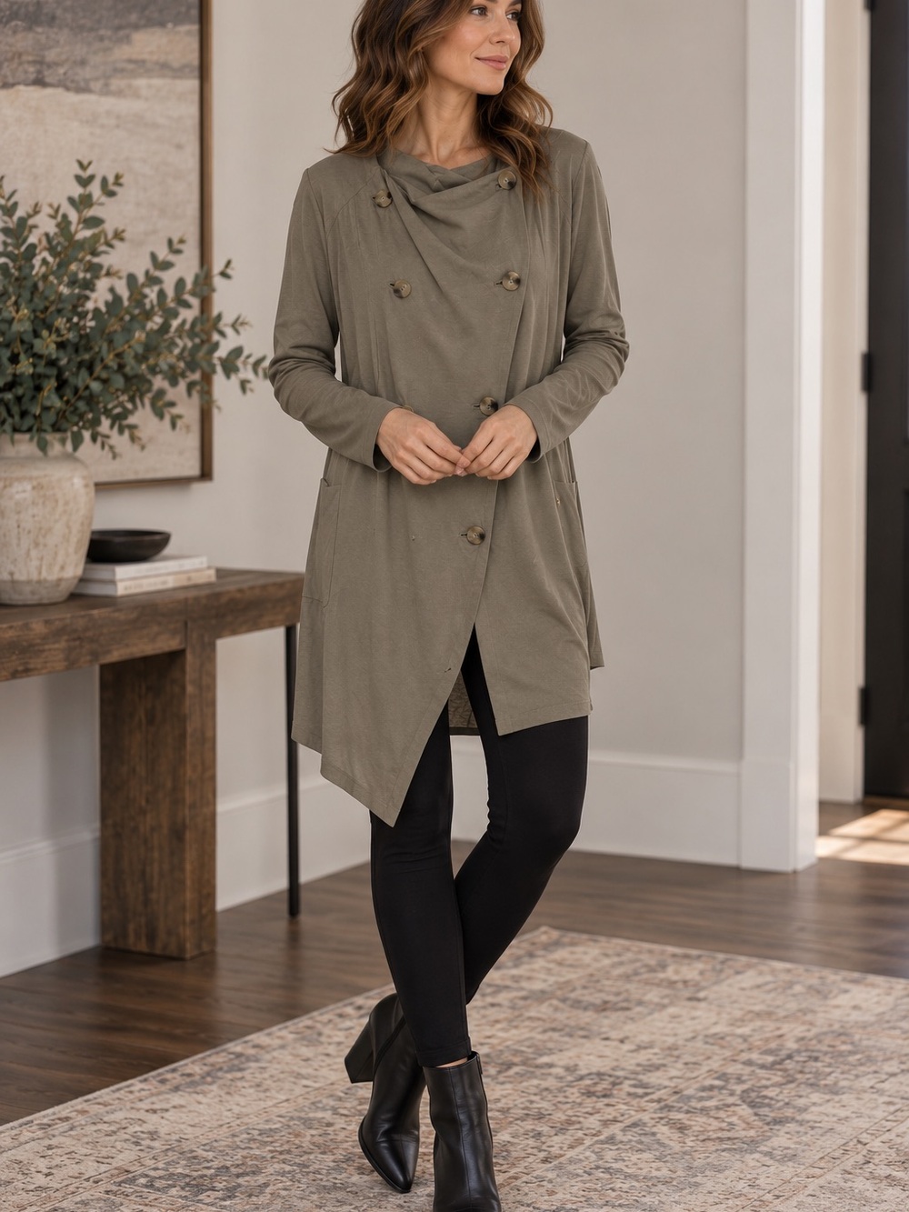 🧋MAKE OFFER🧋Helmut Lang Olive Green Asymmetrical Double Breasted Jacket Large